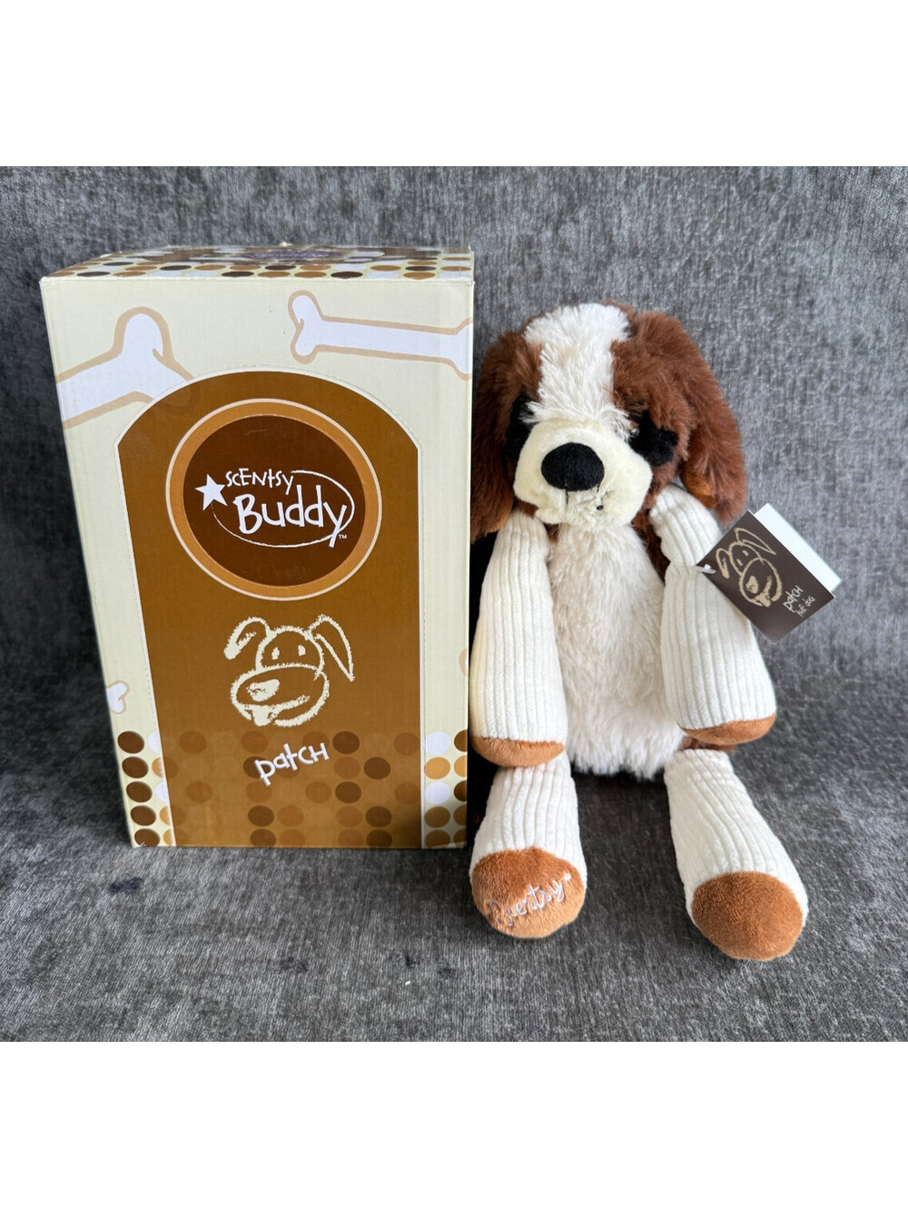 Scentsy Buddy Patch The Dog Plush Stuffed Animal Boxed With Tags